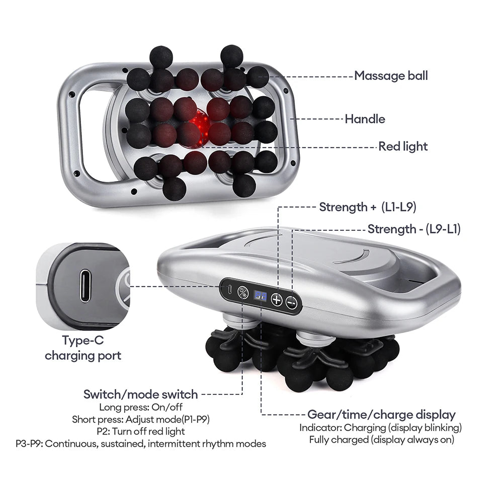 Deep Tissue Massage Gun - Portable Muscle Recovery Tool by Tidesmit Relaxation Treatment Tidesmit
