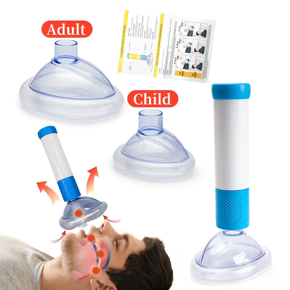 Choking Rescue Device | Manual Anti-Asphyxia Tool | Blue Tidesmit Relaxation Treatment Blue Manual Tidesmit