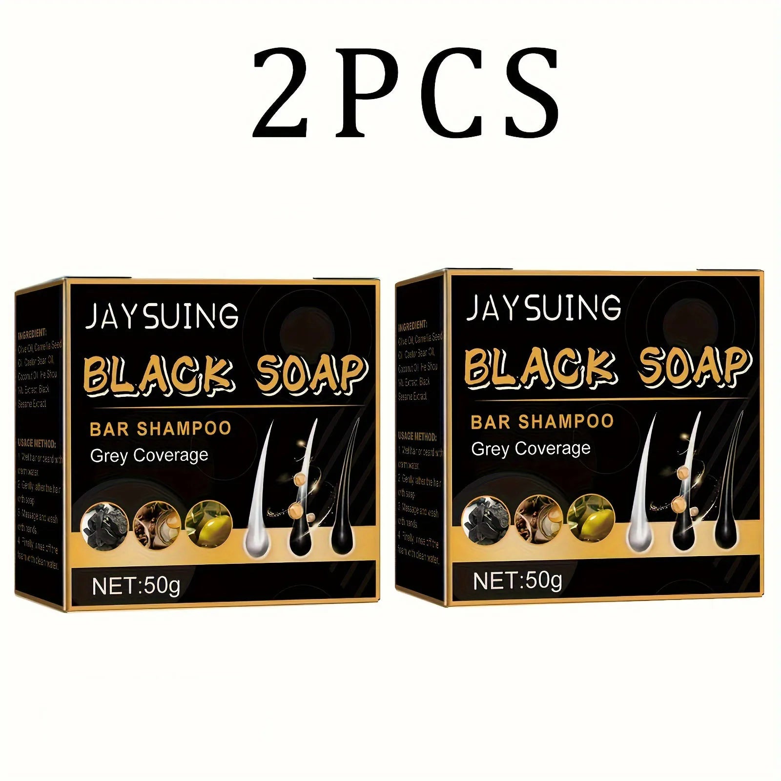 Grey Coverage Bar Shampoo Repair Gray White Hair Color Treatment Smoothing Nourishing Anti Dandruff Natural Hair Darkening Soap