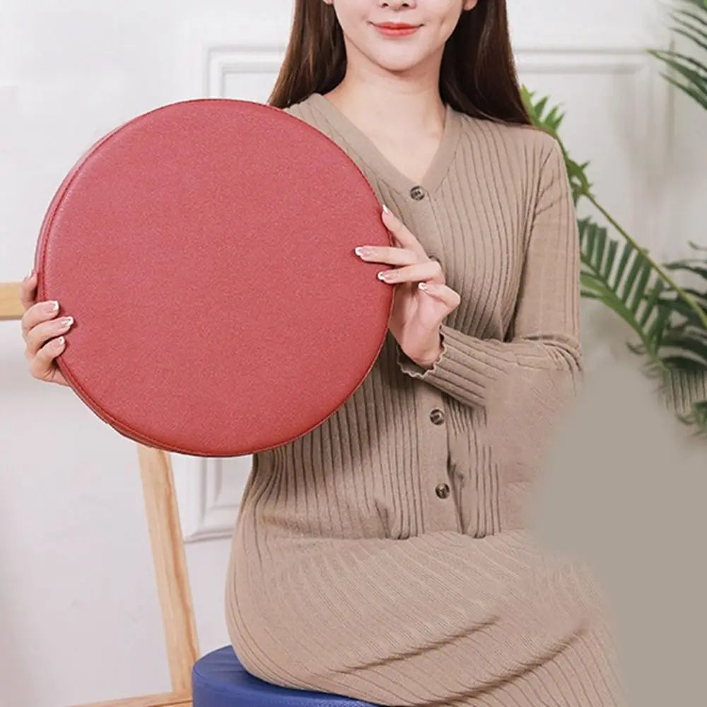Simple Japanese Style Leather Round Cushion Thicken Soft Floor Cushion Waterproof Meditation Window Pillow for Home