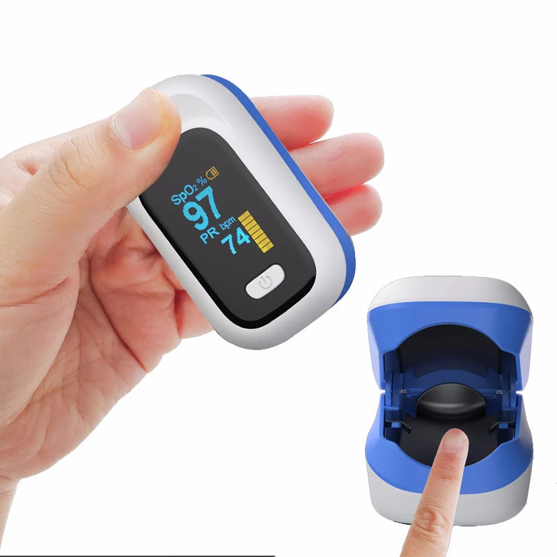 JYouCare Digital finger oximeter OLED pulse pulsioximetro SPO2 PR health alarm Fingertip oximetro de dedo & case family health