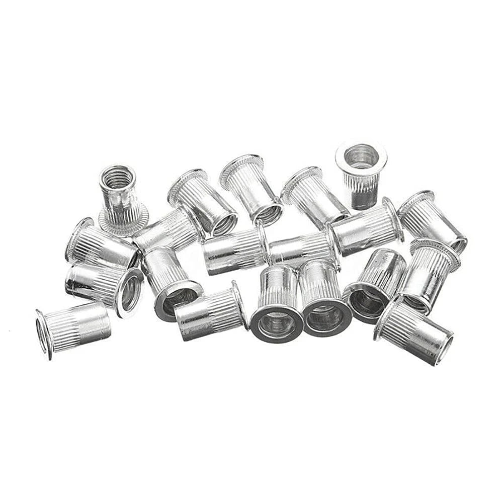 Podofo Heavy Duty Rivet Nut Gun Kit 110pcs Hand Riveting Tool 7 Sizes M3 M4 M5 M6 M8 M10 M12 with Rivet Nuts for Car Repair