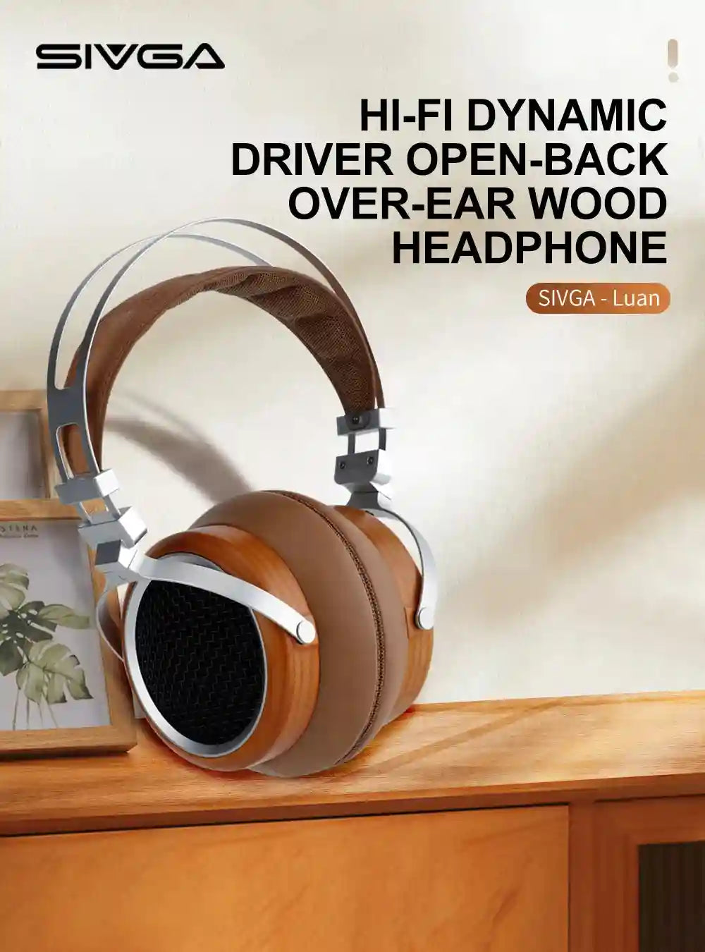 Sivga Luan Open-back Headphones | 50mm Driver Hi-Fi Wood Audio Tidesmit