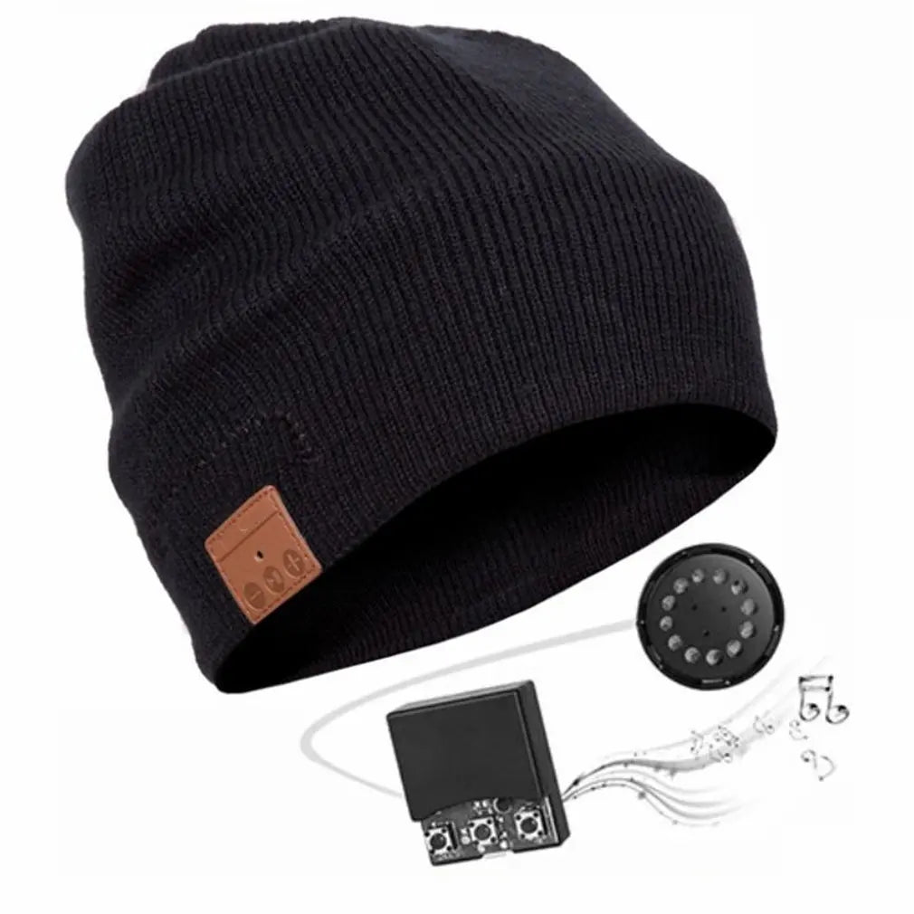 Bluetooth Headband Headphones - Warm Wireless Audio Hat for Winter Tidesmit