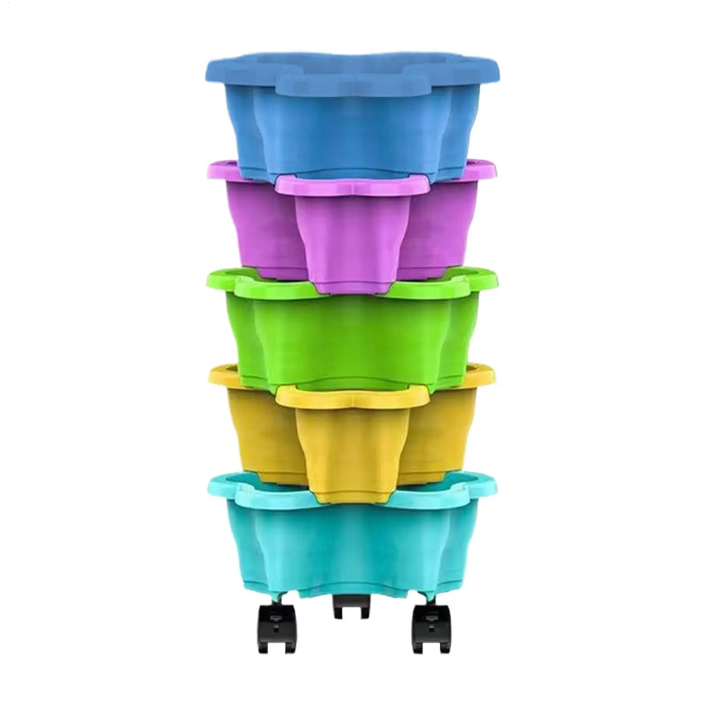 4/5 Tiers Flowerpot Vertical Tower, Stackable Flowerpot Multi-Layer Plastic Flower Pot for Garden Strawberry Tarts Potato Tarts
