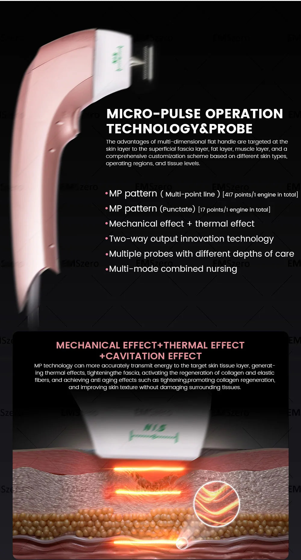 12D HIFU Machine for Skin Tightening and Slimming with 10 Cartridges Back Massage Instrument Tidesmit