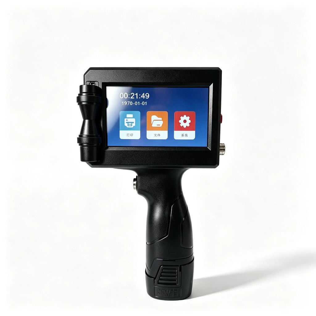 Handheld Inkjet Printer 12.7/25.4mm for QR Barcode Batch Date Number Logo Expiry Date Coding Machine 25 Languages Non-encrypted
