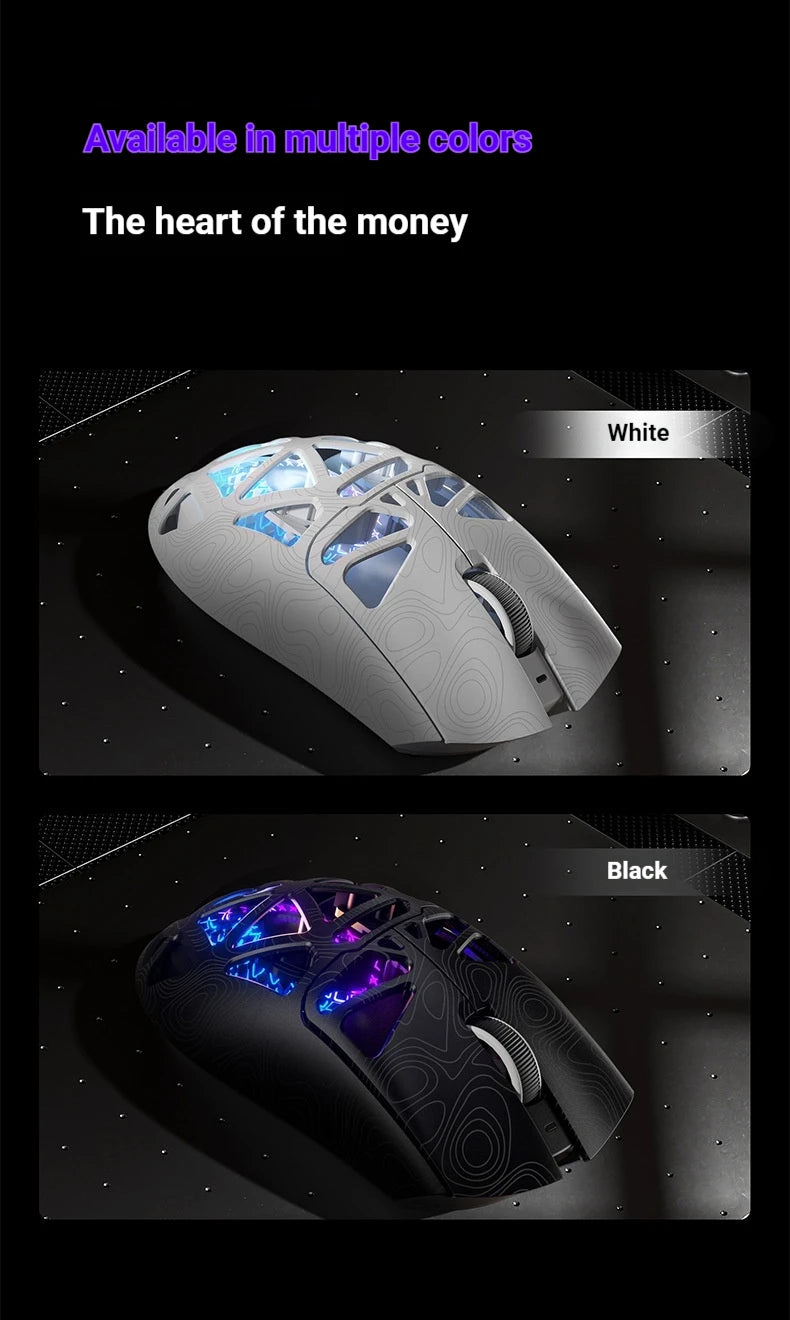 FURYCUBE G11 wireless mouse game Bluetooth the third mock examination PAW3311 lightweight hollow out design RGB mouse