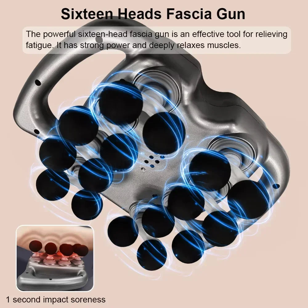 Fascia Gun Deep Tissue Massager - 16 & 24 Head Muscle Recovery Tools Fascia Gun Tidesmit