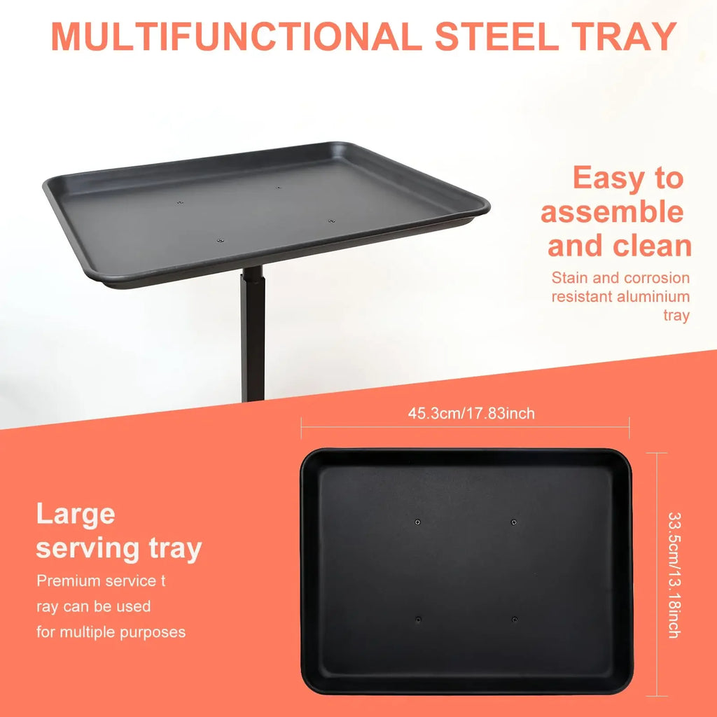 Salon Chair Tray 360 Rotation - Adjustable Black Storage Tray Massage Chairs Tidesmit