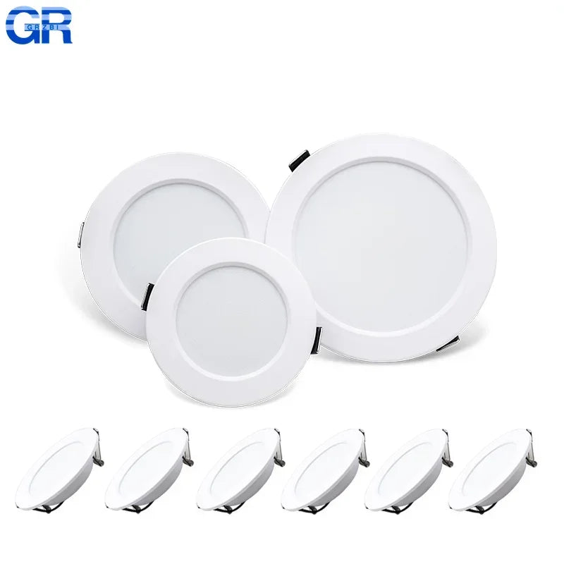 2-8pcs Recessed Ultra-thin LED Downlight DC12V 24V AC110V-240V Ceiling Lamp Warm Cold White Indoor 5W 9W 12W 15W 18W Lighting