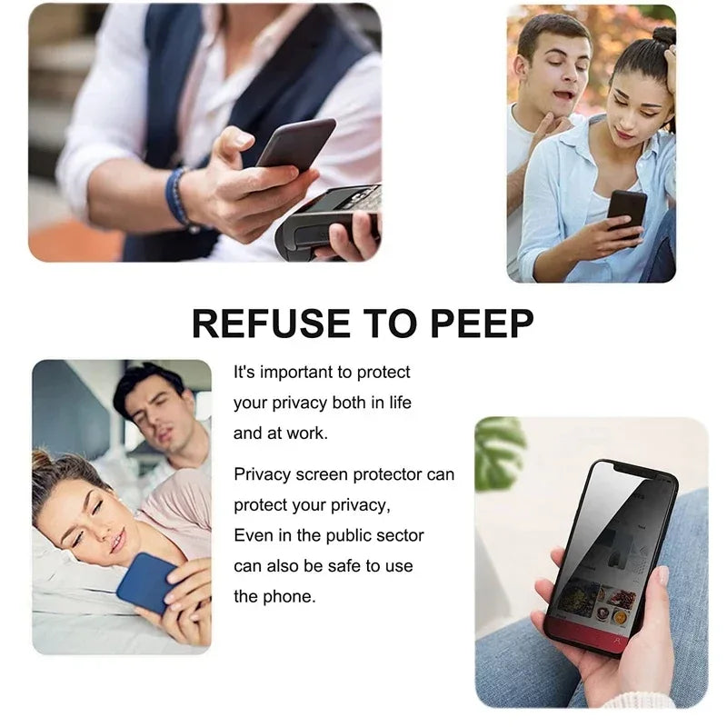 Anti Blue Light Privacy Screen Protector for iPhone 15 Pro Max Tidesmit