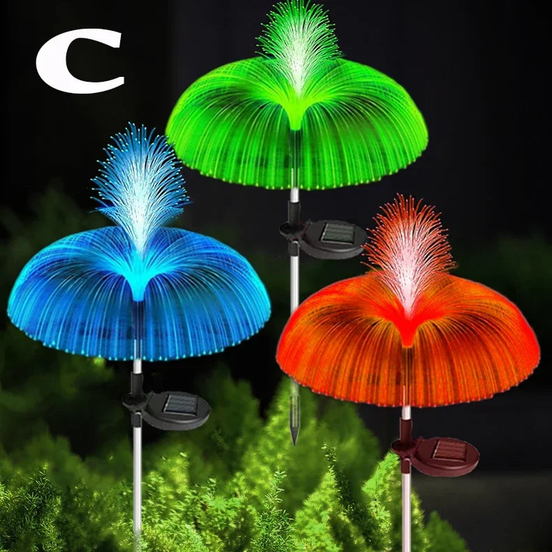 Solar Outdoor Lights 7 Colors Changing Jellyfish Light Waterproof Solar Flowers Garden Lights for Yard Pathway Lawn Decoration
