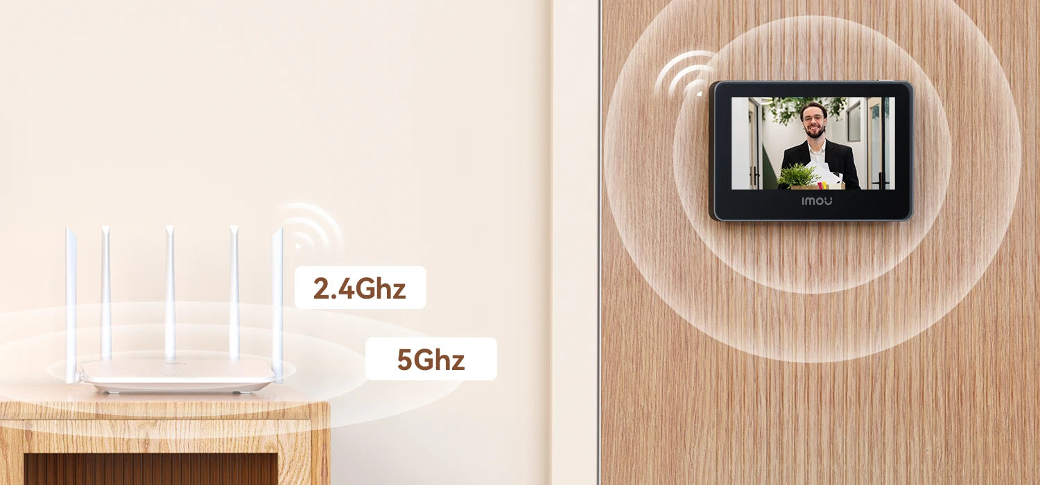 IMOU Smart Cat Eye 4.3'' Color Monitor, 5MP Wireless Video Camera,  2.4/5GHz Wi-Fi Intercom Doorbell
