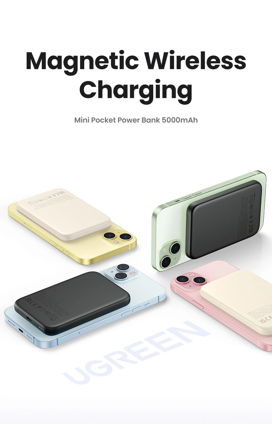 Magnetic Power Bank 5000mAh/10000mAh Portable Fast Charging Battery Tidesmit