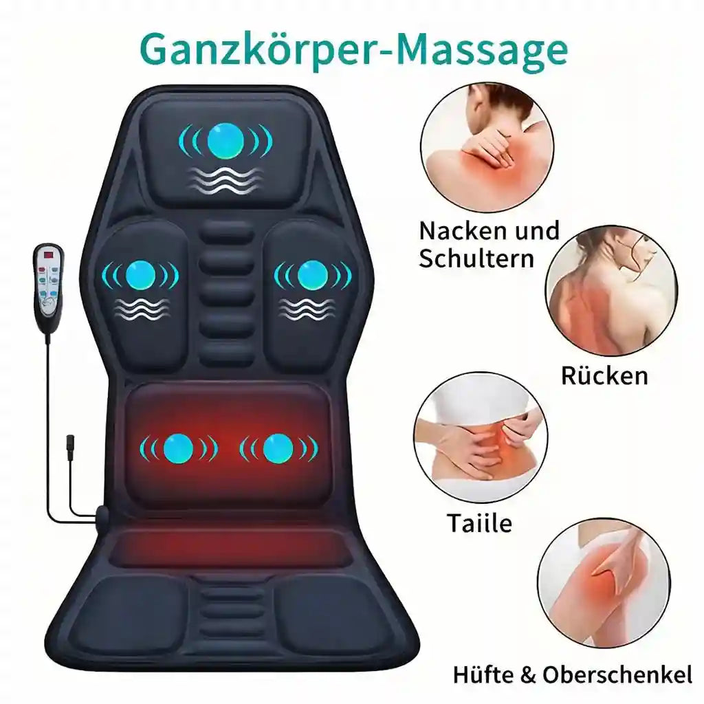 Massage Seat Cushion with Heat & Vibration - Electric Muscle Relief Massage Cushion Tidesmit