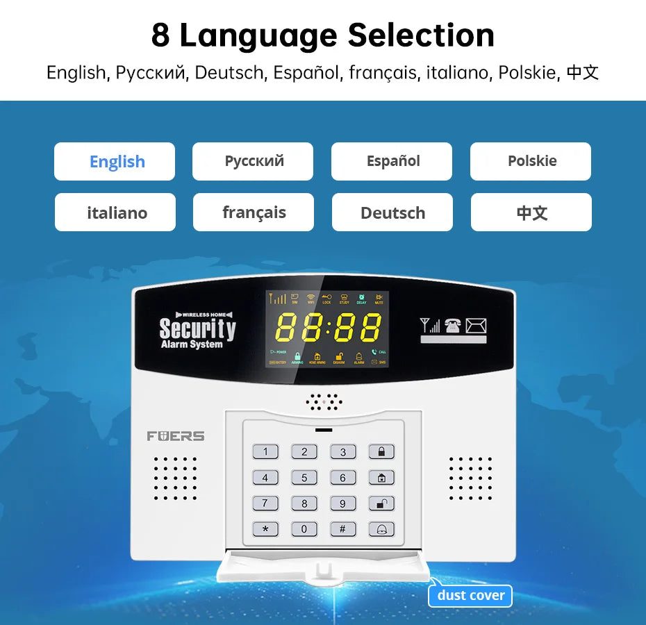 Fuers WIFI 4G 2G GSM Alarm System work with Tuya SmartBurglar Alarm Wireless Wired Security Zone Link Alexa Google Motion Sensor