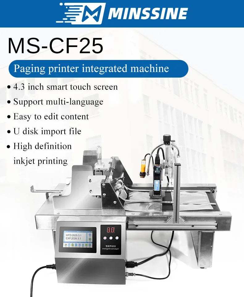 High Quality Online Printer With Paging Function For Bag Box Using Date Time Logo Barcode Printer Factory Price