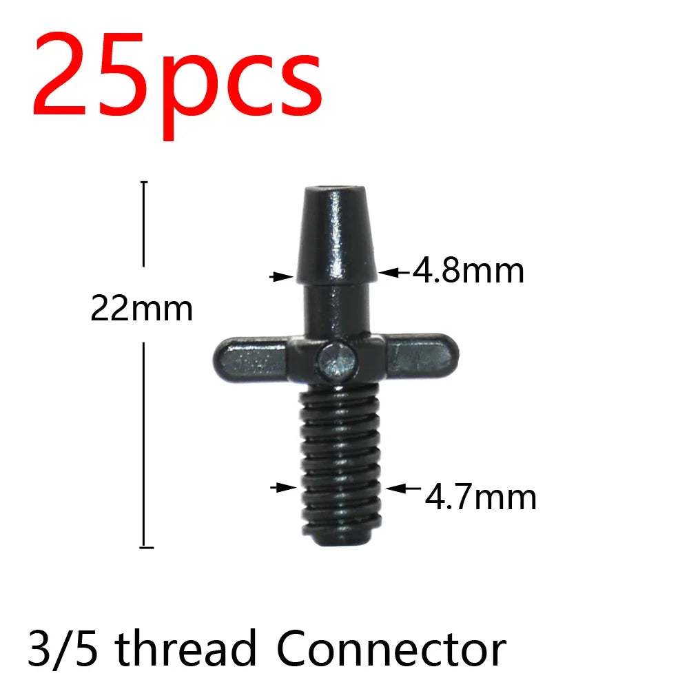 Garden Hose Connectors Barbed Tee Elbow Cross End Plug Coupling WDrip Irrigation System Atering Fitting For 3/5 4/7mm Hsse 2027