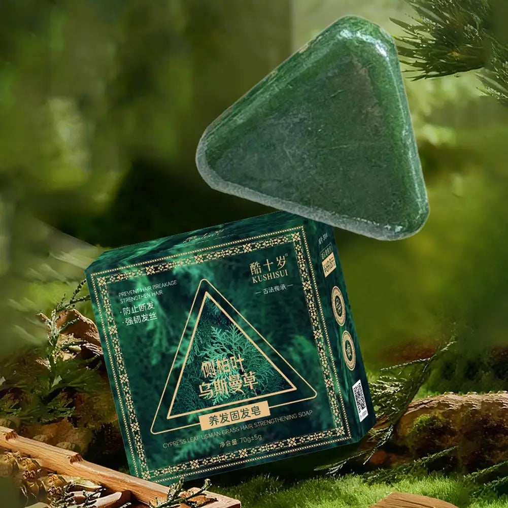 Usman Grass Shampoo Bar For Refreshing Clean Oil Control & Itching Natural Organic Soap Bar Fluffy Soothing Hair Follicles 1-5pc