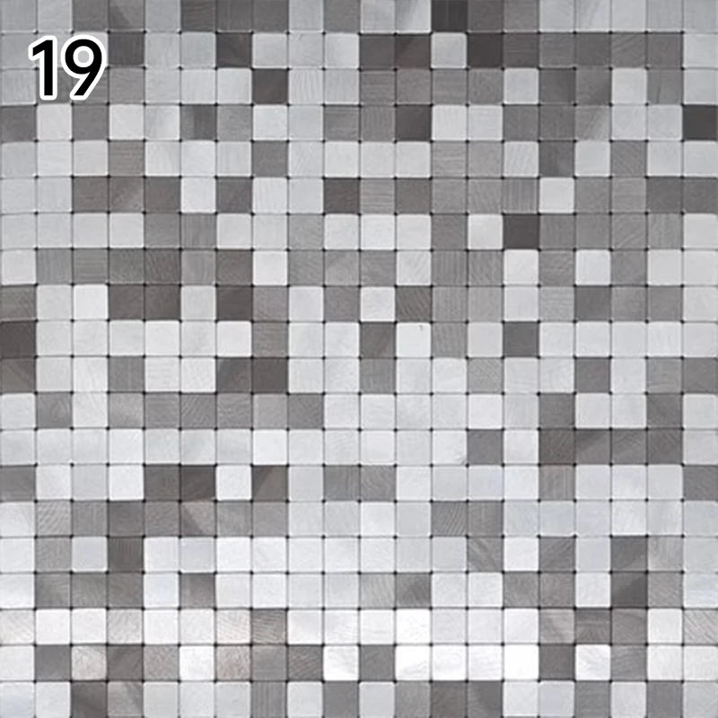30X30Cm Self Adhesive Mosaic Wall Decal Waterproof Kitchen Bathroom Wallpaper Wall Stickers Small Lattice Crystal Sticker Tile