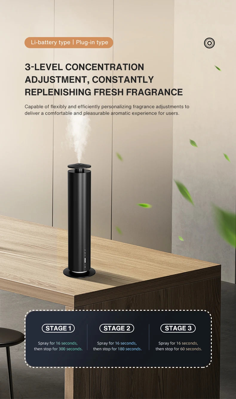 NAMASTE Smart Essential Oil Diffuser Office Aromatherapy Machine Battery Aromatherapy Machine Home Electric Aromatherapy Machine