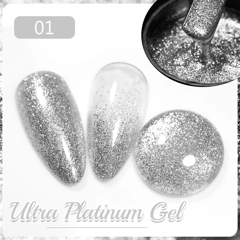 3D Sculpture Gel Nail Polish 15ml - Professional Soak Off Formula Permanent Makeup Machines Ultra Platinum 01 Tidesmit