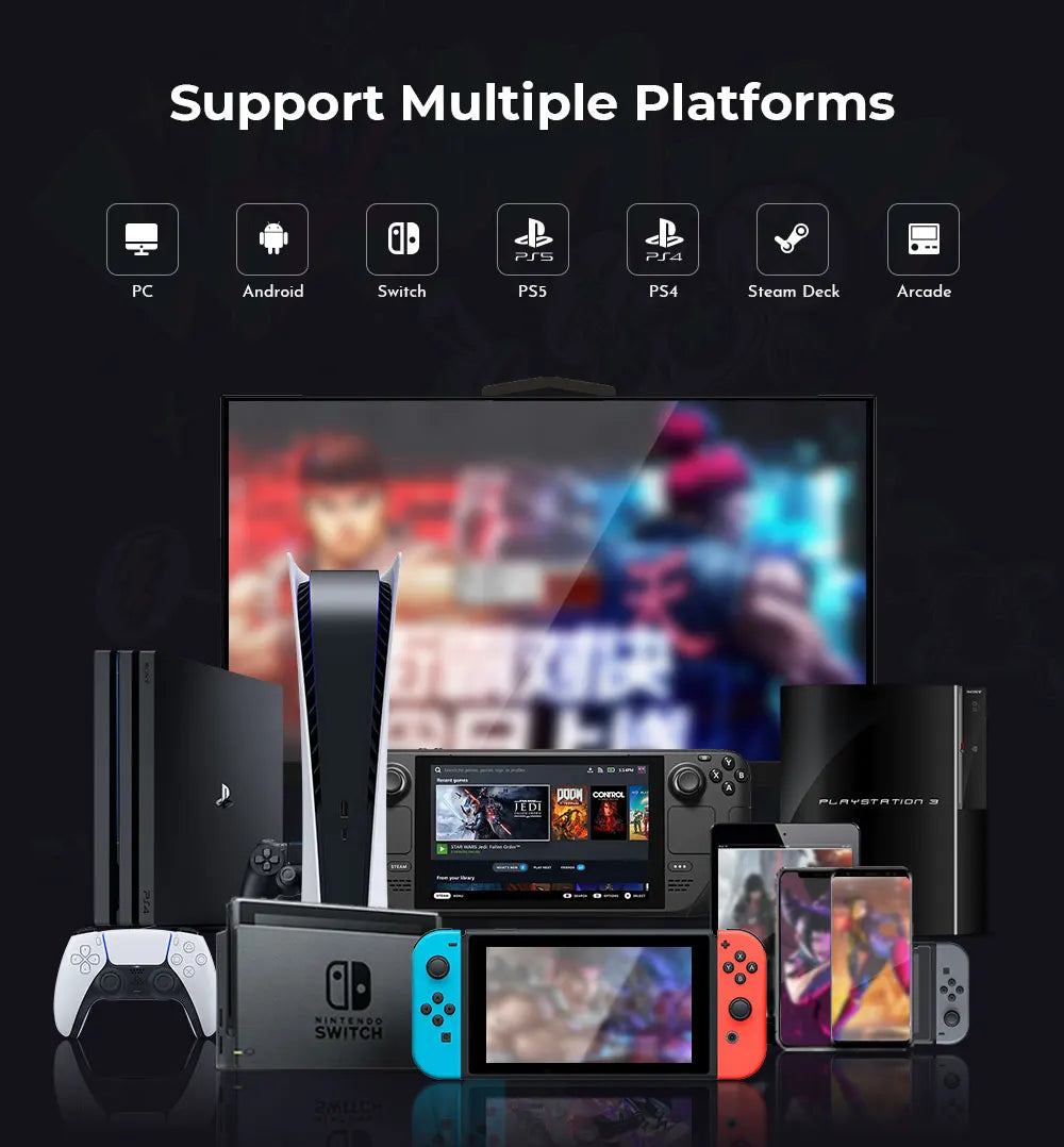 Haute42 C16 Magnetic Leverless Hitbox Controller Stickless Arcade Controller Keyboard For PC/ PS5/PS4 Hitbox Fighting Stick