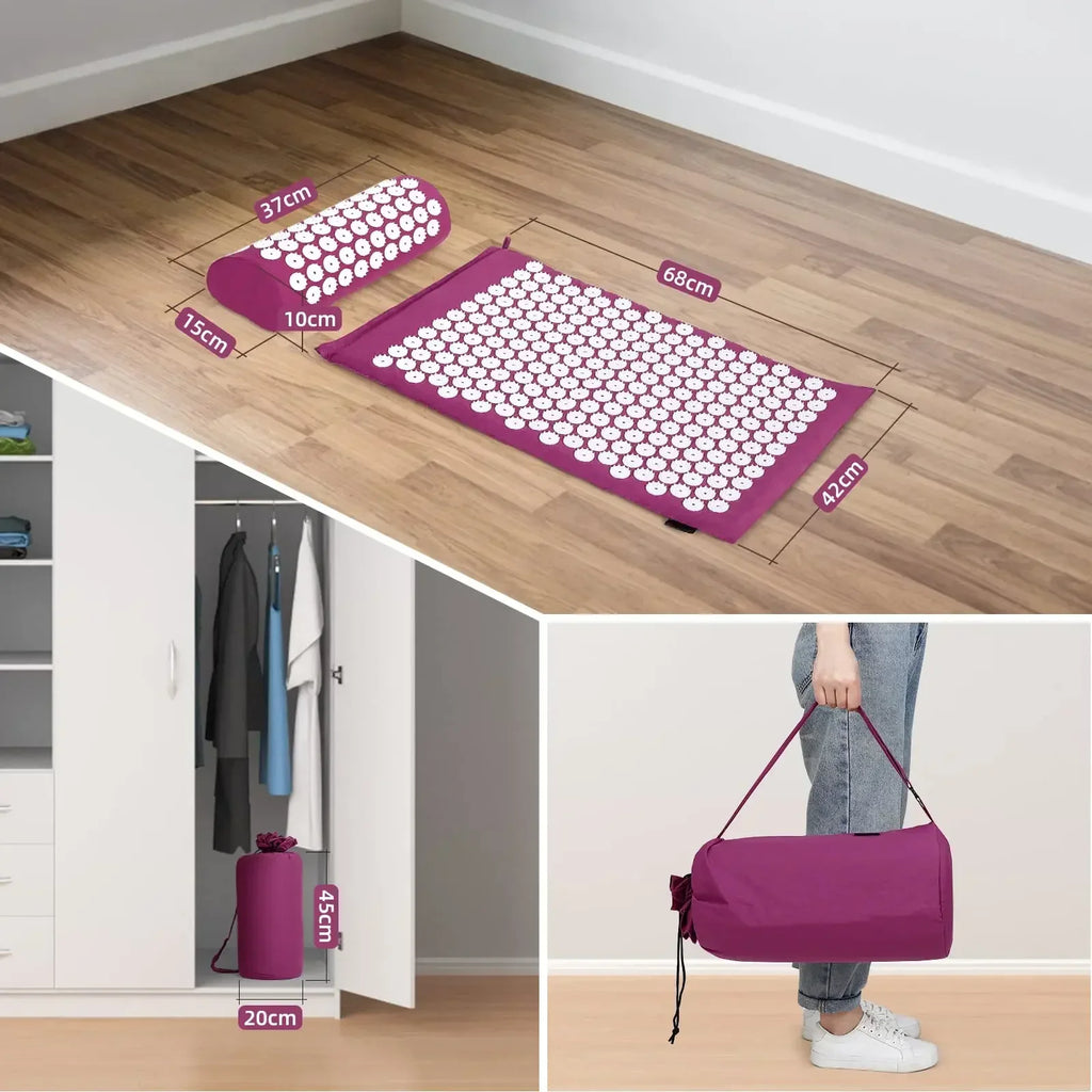 1PC/SET Massager Cushion Acupressure Mat Pillow Relieve Stress Back Pain Massage for Acupuncture Yoga Muscle Relaxation