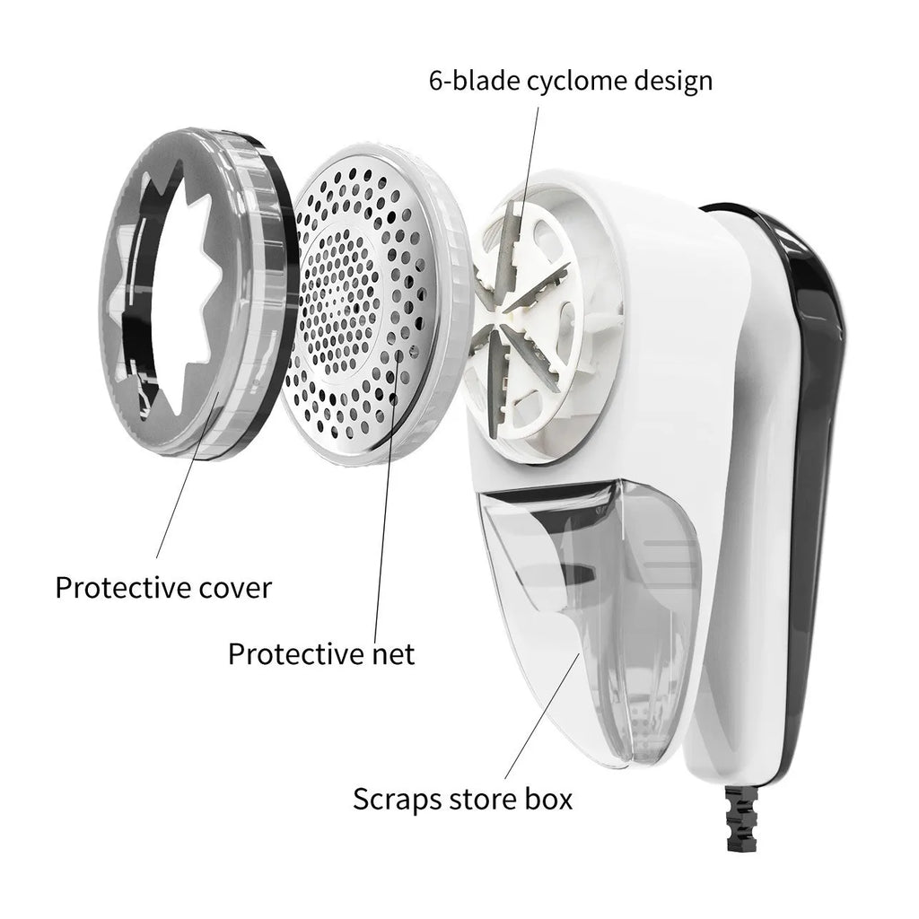 Tidesmit professional rechargeable electric clothes shaver removing fabric lint and fuzz from a sweater
