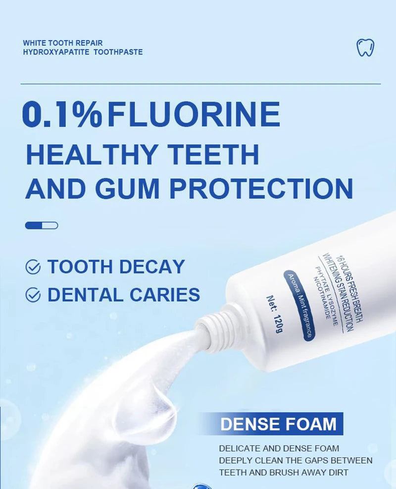 Tidesmit whitening toothpaste for plaque removal, gum health, and fresh breath with hydroxyapatite