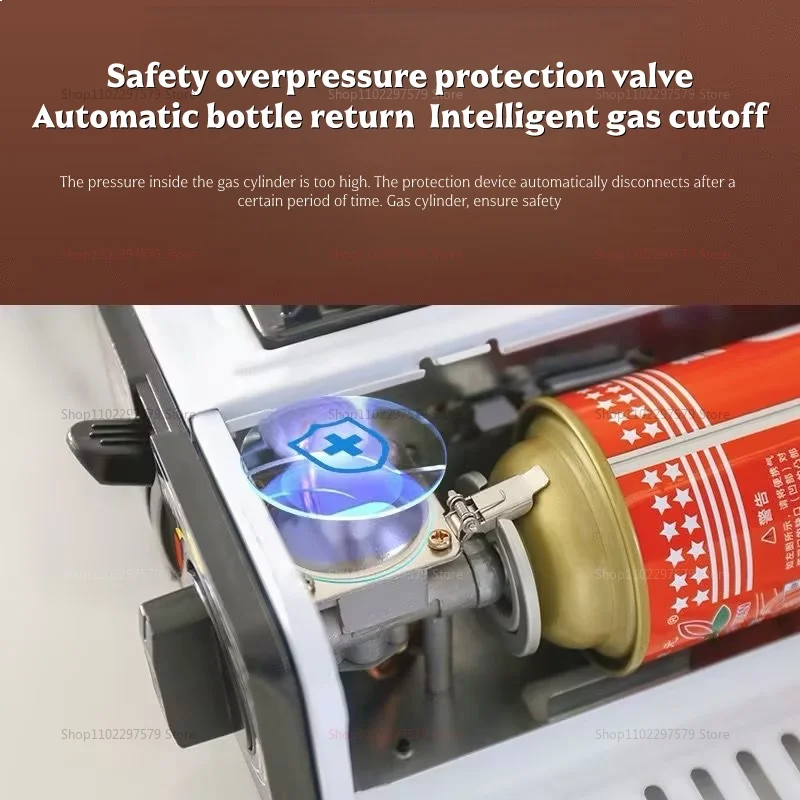 Portable gas stove with a gas canister connected to the burner assembly