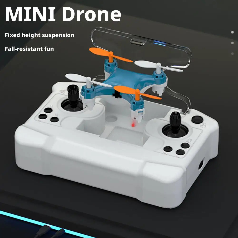 Mini Remote Control Drone - Blue Rechargeable Portable Quadcopter Tidesmit