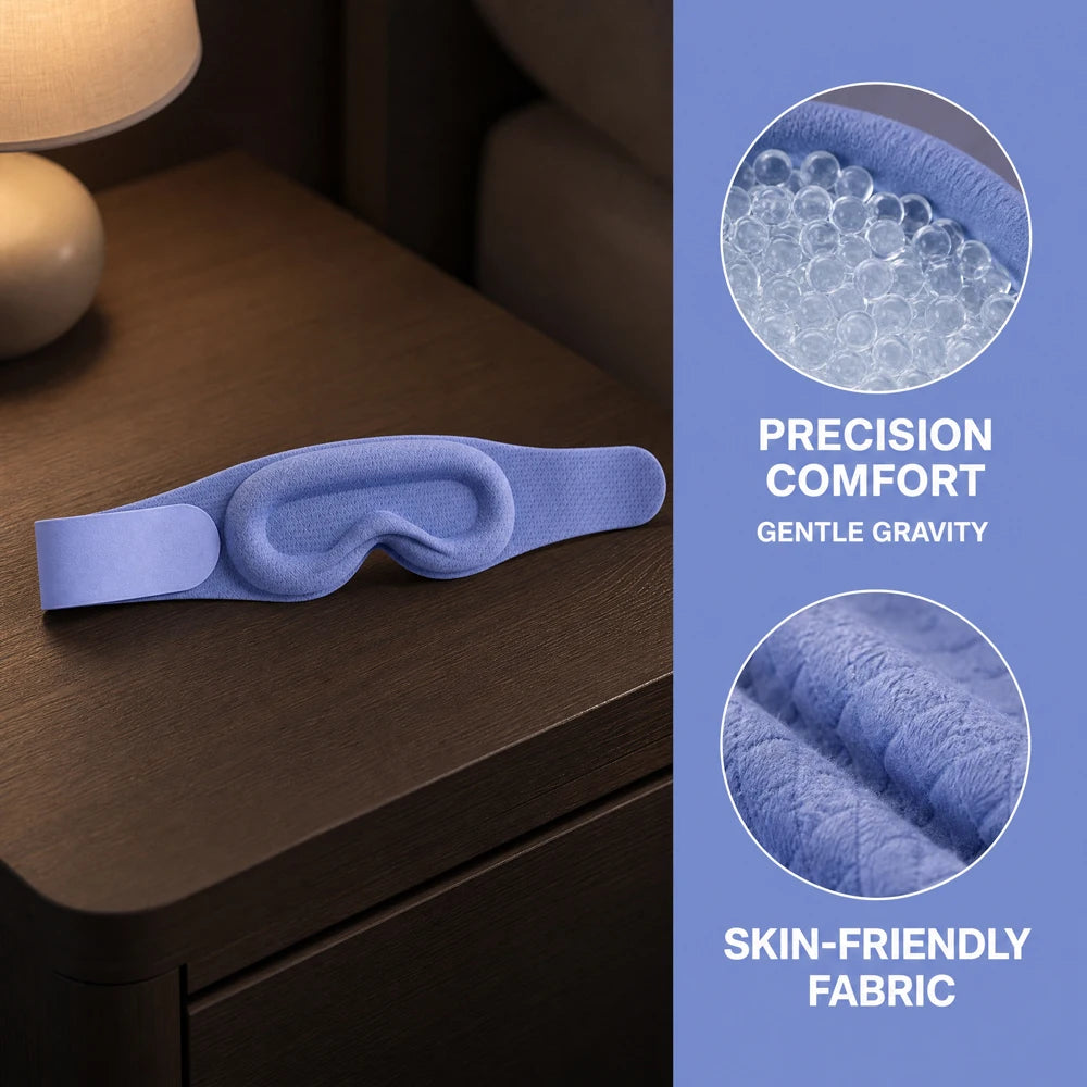 3D Weighted Sleep Mask, Eye Mask for Sleep,3D Contoured Design,Gentle Micro Pressure Sleep Mask soft and breathable