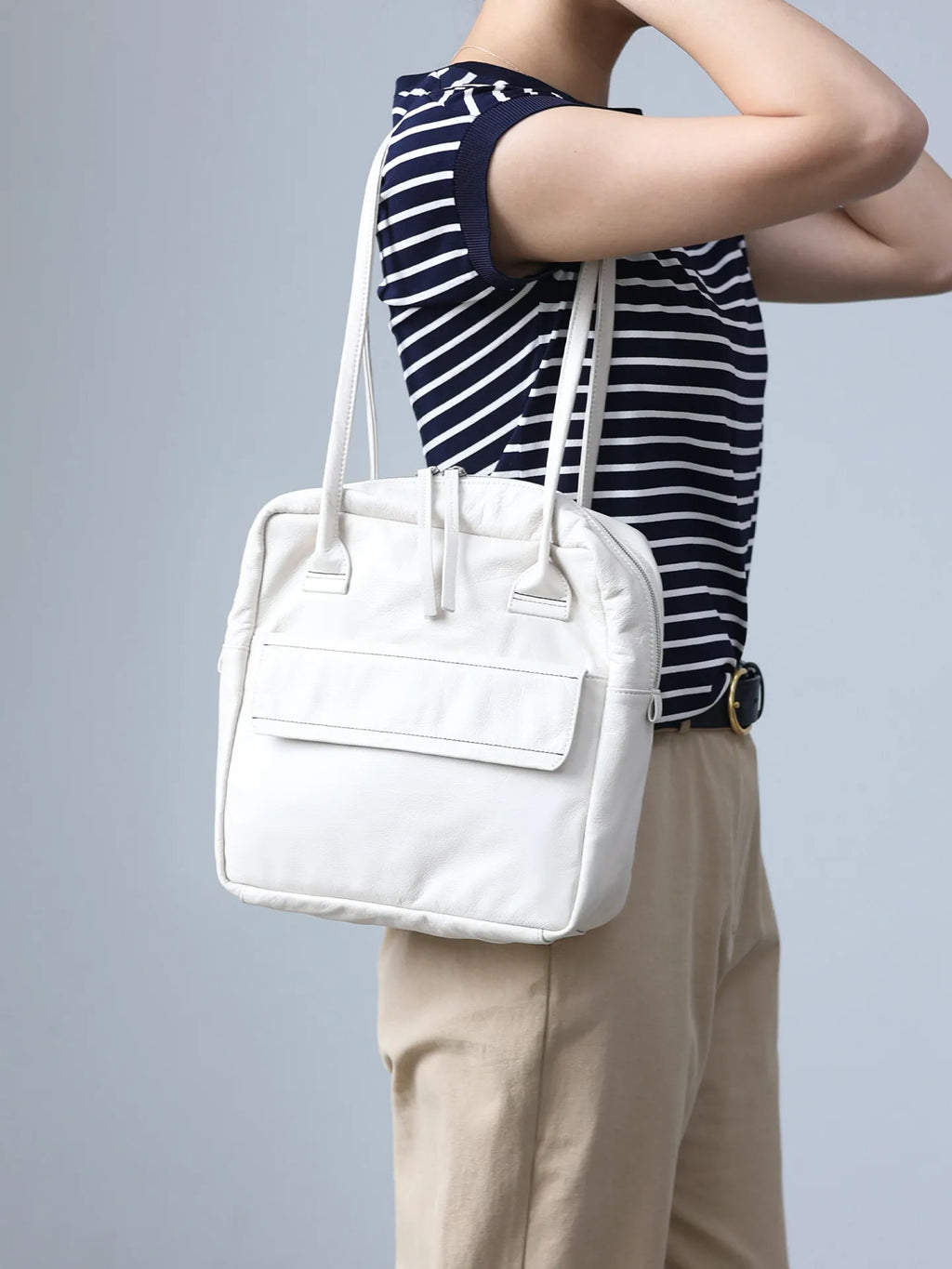 Soft Genuine Leather Women Single Shoudler Bags Small Size Zipper Tote Fashion Versatile Handbag Luxury Design