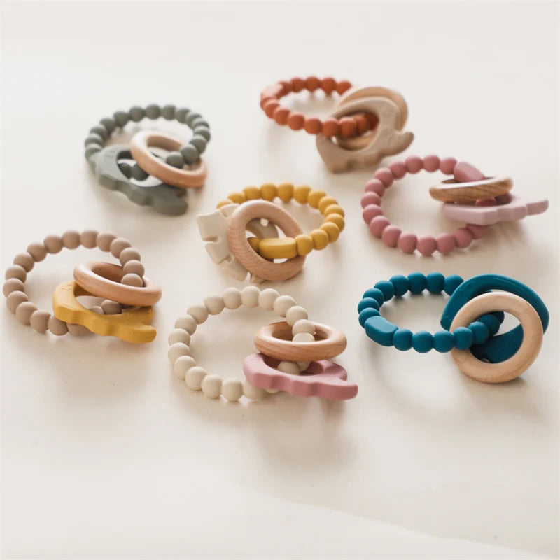 Baby Silicone Phone Teether Toy Pacifier Kids Cartoon Teething Silicone Newborn Early Dental Care Gums Molar Stick Baby Toy Gift