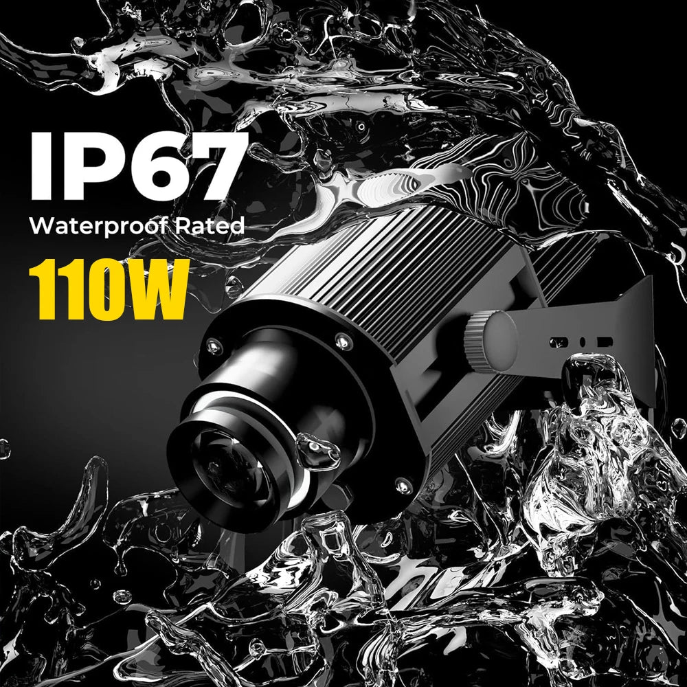 IP67 outdoor rotating LED projector, 110W power rating