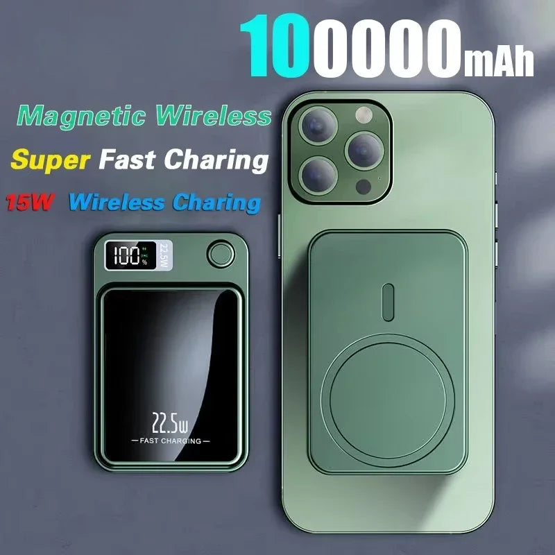 Tidesmit 100000mAh Magnetic Fast Charging Power Bank - High Capacity Tidesmit