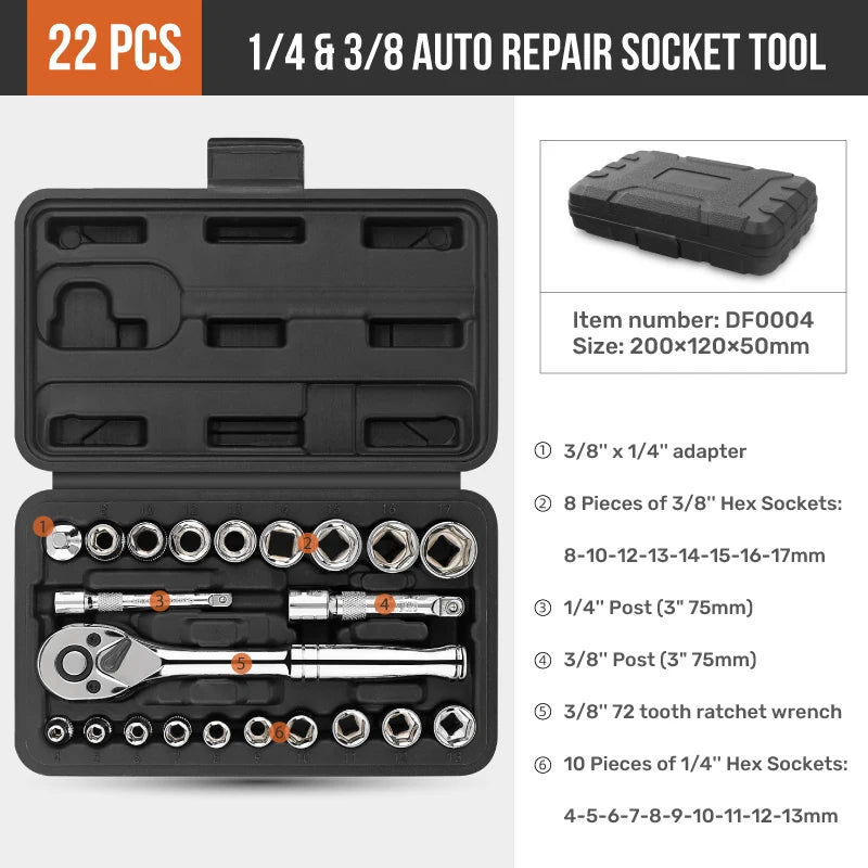 Hi-Spec 82 Pieces Household Tool Kit Set Workshop Hardware Daily Hand Tool Sets for Home Repair in Plastic Tool Box Storage Case