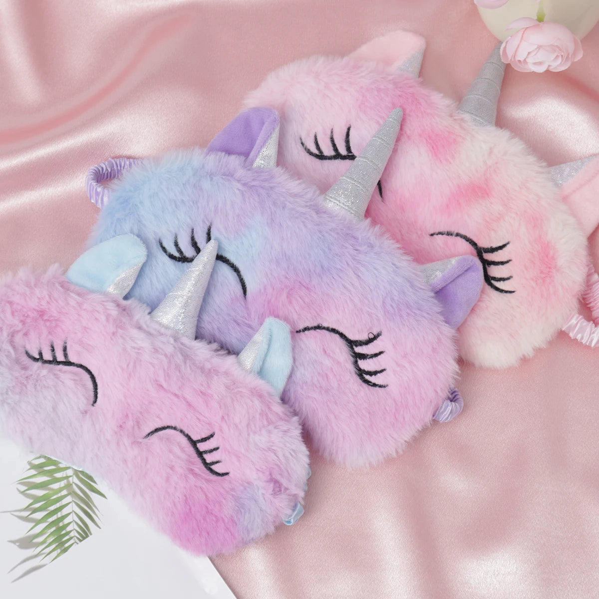 1pc/3pcs/5pcs-Cartoon Unicorn Party Anime Sleeping Mask Kids Gift Cute Blindfolds Travel Sleep Eye Band Shade Rest Eyepatch