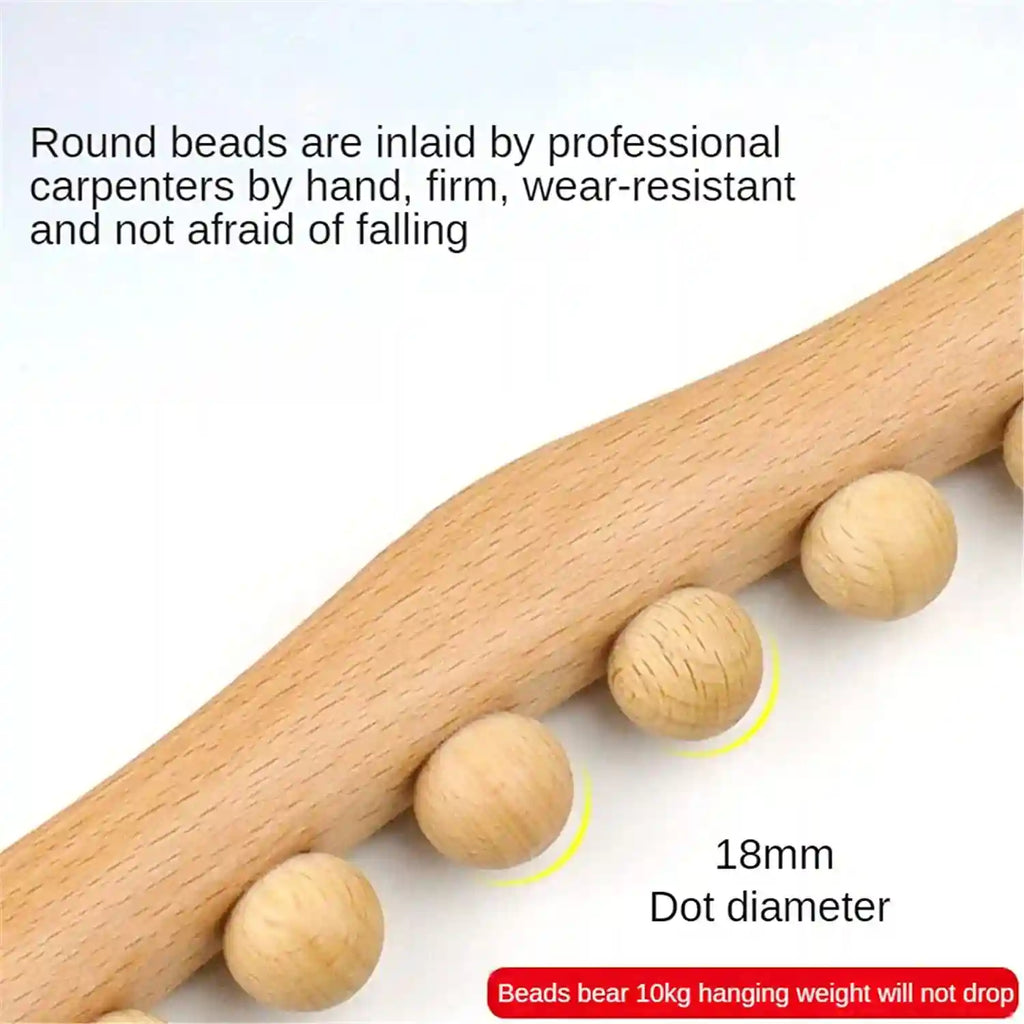 Wooden Gua Sha Massage Roller - Beech Wood Back Muscle Relief Tool Massage Roller Tidesmit
