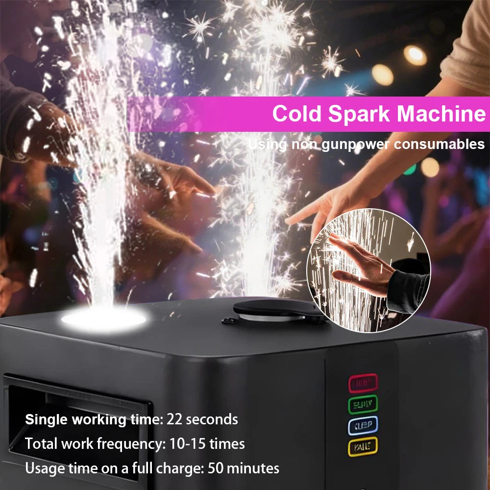 Mini Cold Spark Rechargeable Battery Remote Mini Electronic DJ Equipment DMX Disco Stage Light Effect For Wedding Event Party