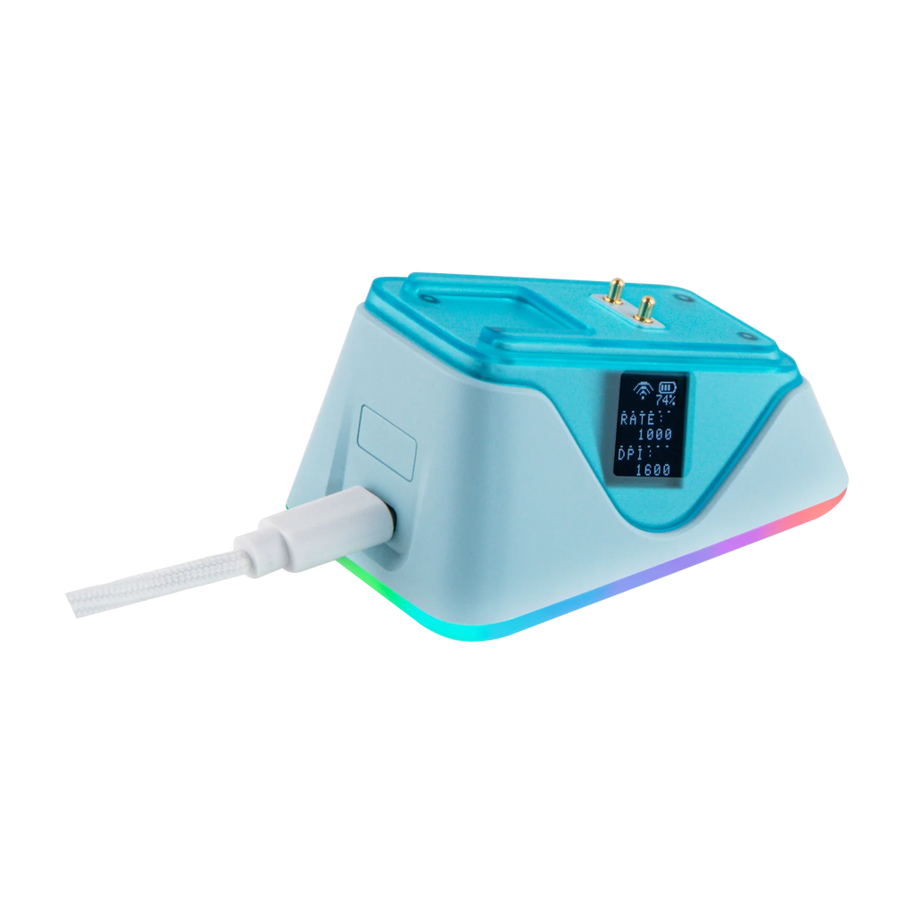 EPOMAKER NEX Lite Tri-mode Wireless PAW3311 Sensor Gaming Mouse with RGB Charging Dock & 1K Polling/12K DPI for Gaming & Office