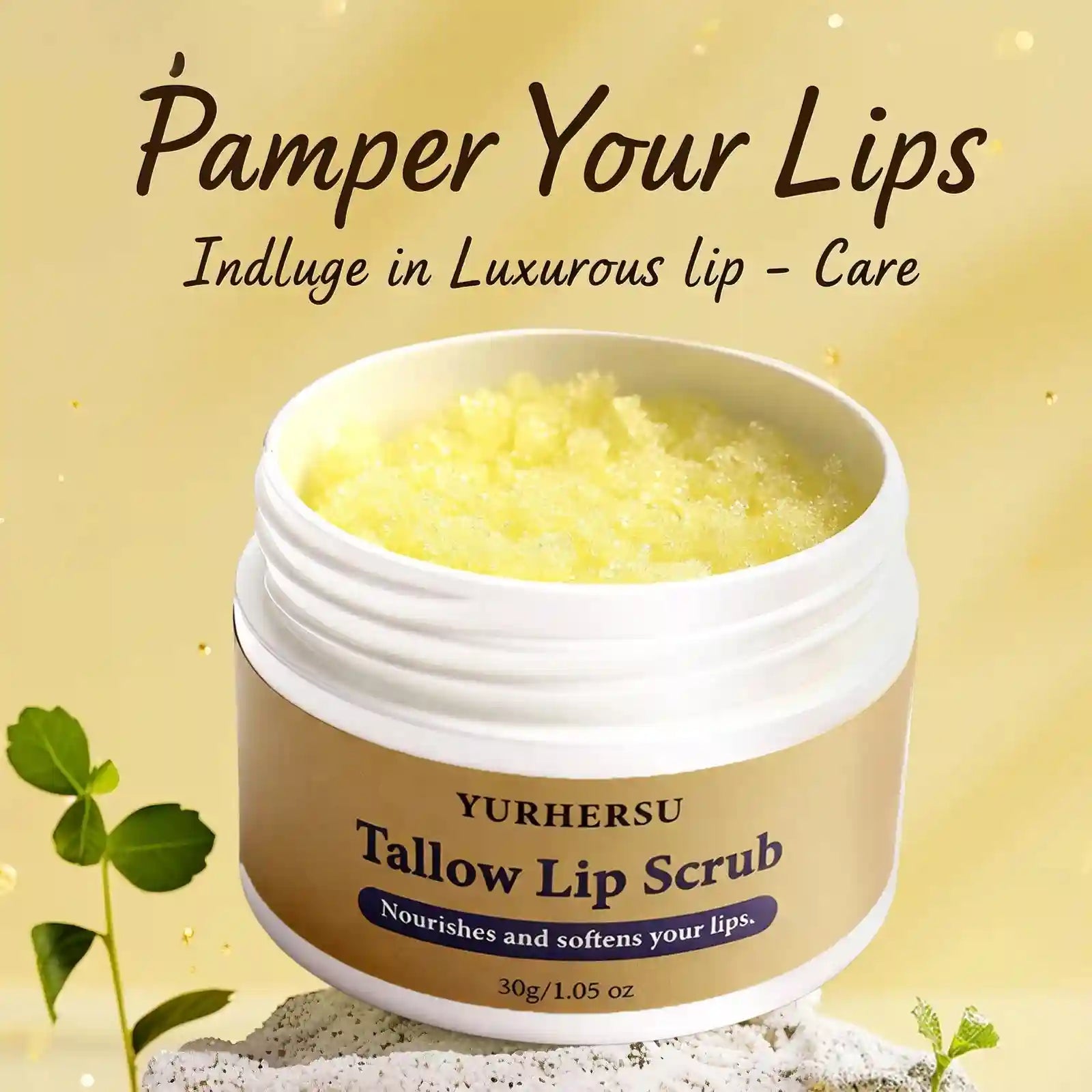 Grass Fed Beef Tallow Lip Scrub with Manuka Honey - 30g Tidesmit Lip Care Tidesmit