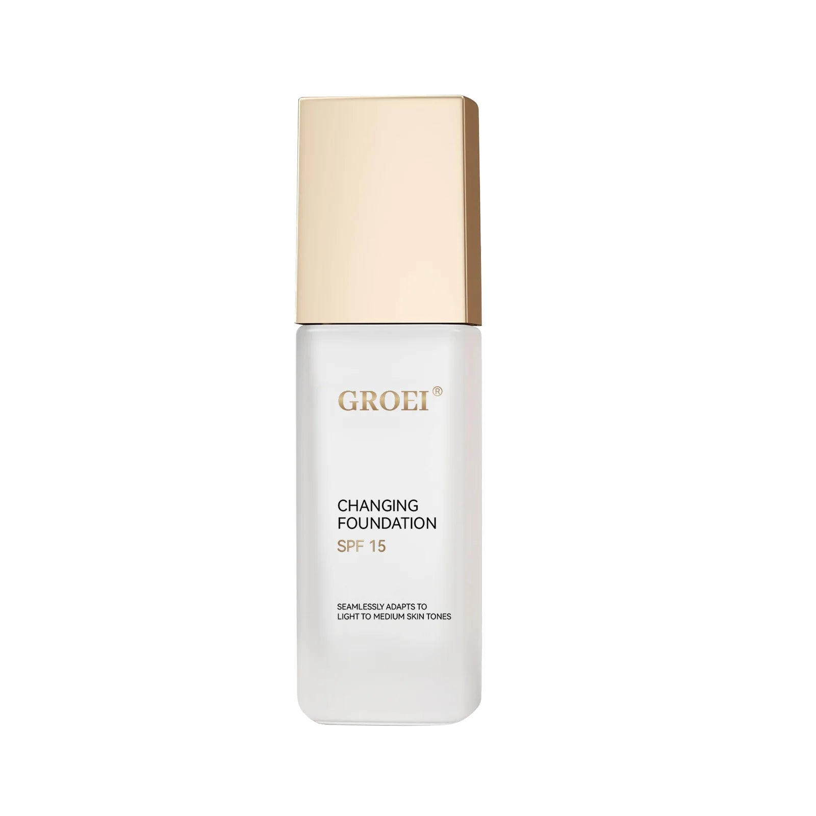 Tidesmit GROEI Changing Foundation SPF15 texture swatch for lightweight natural finish and daily sun protection