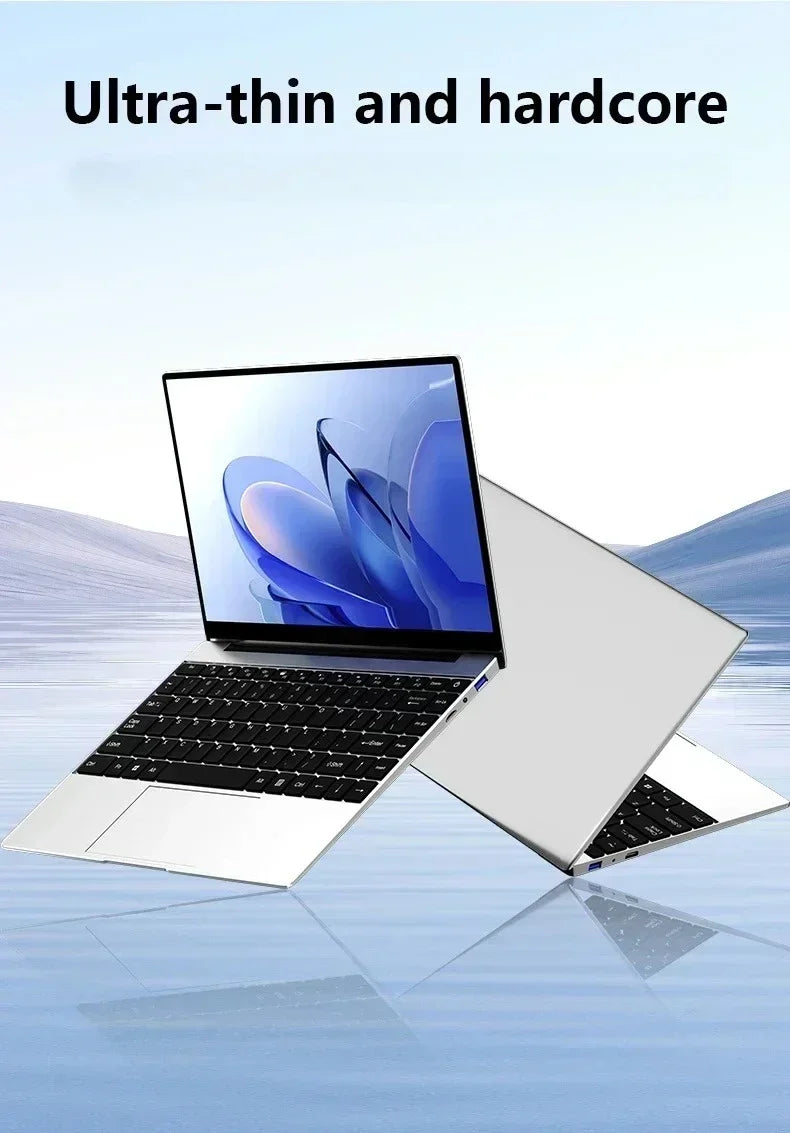 15.6 Inch Intel N3700 NEW Laptop 16GB RAM 2TB SSD Windows 11 Ultra Slim Notebook Gamer 1920x1080 Office Study PC Max Ultra Plus