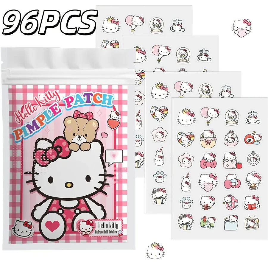 24/96PCS Sanrio Hello kitty Cartoon hydrocolloid acne patch - facial decorative sticker - covers blemishes and acne scars