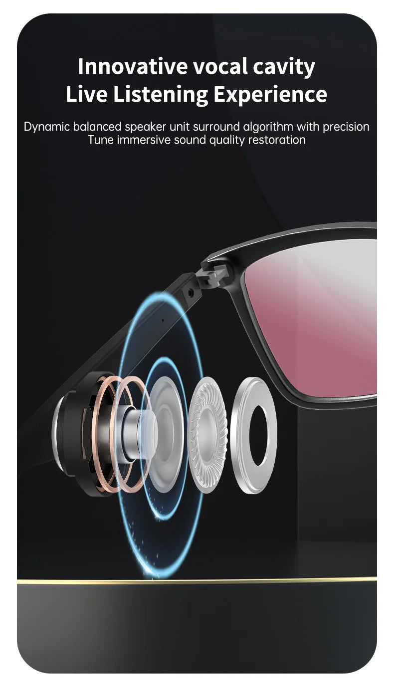 Smart Audio Sunglasses with Spatial Sound - Bluetooth Wireless Tidesmit