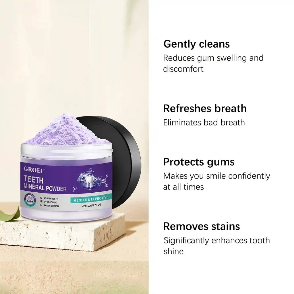 Tidesmit Hydroxyapatite Purple Teeth Whitening Powder for plaque removal and fresh breath
