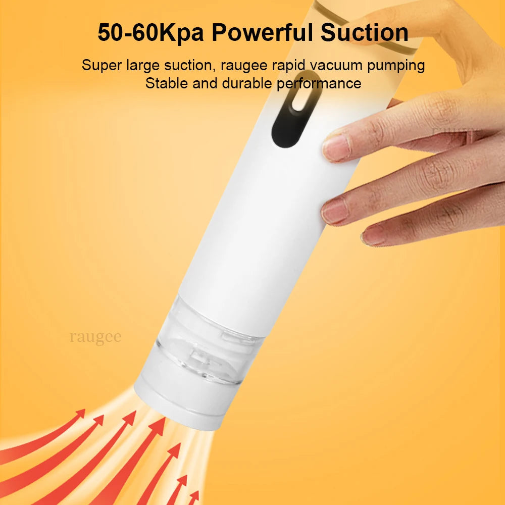 Electric Vacuum Sealer Pump Rechargeable Air Pump Automatic Sealing Machine with Reusable Vacuum Sealer Bags Food Packaging Bag